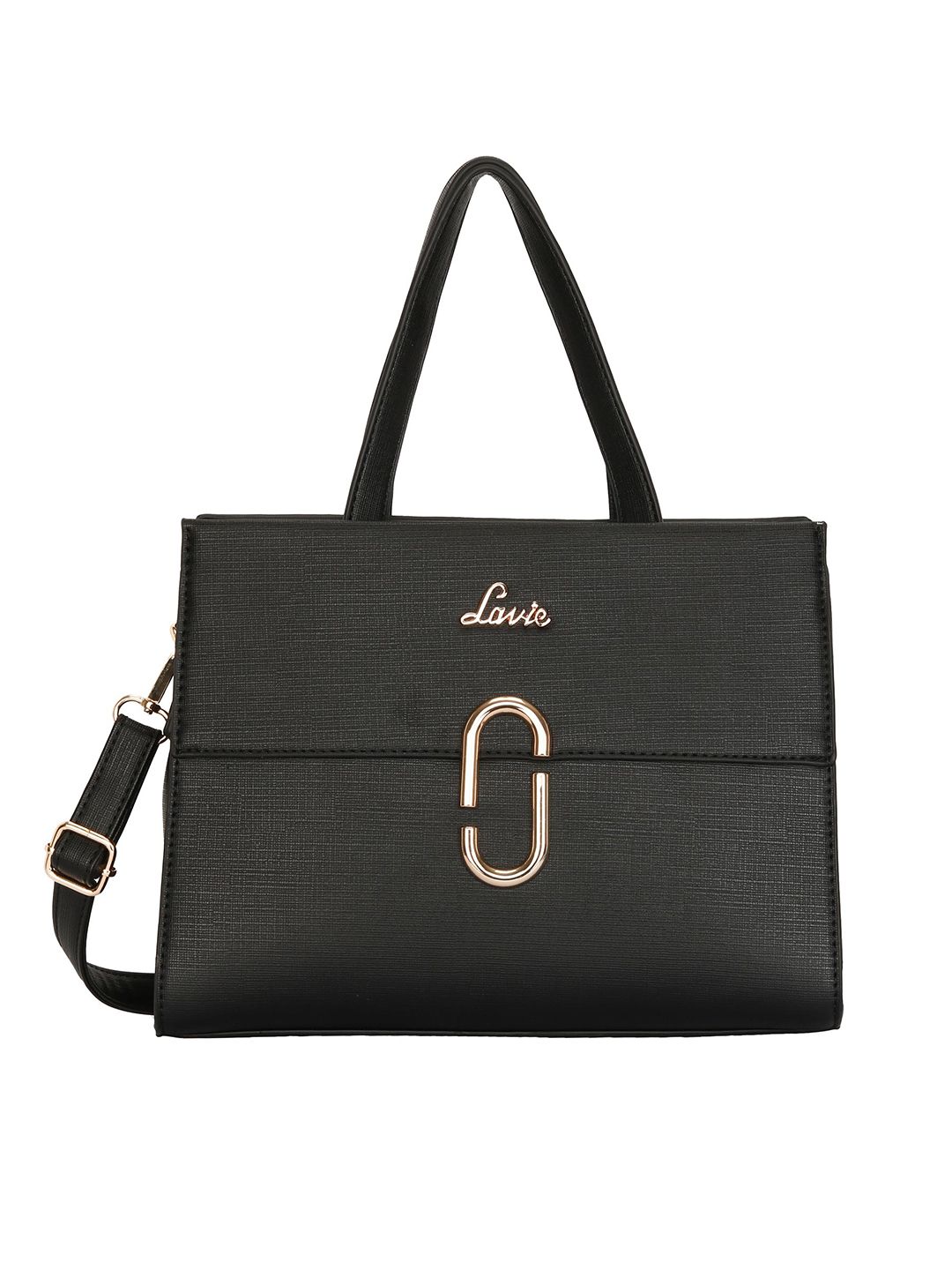 Lavie Black Textured Shoulder Bag Price in India