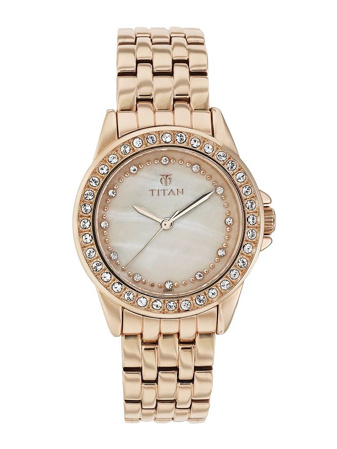 Titan Women Off-White Dial Watch 9798WM01E Price in India