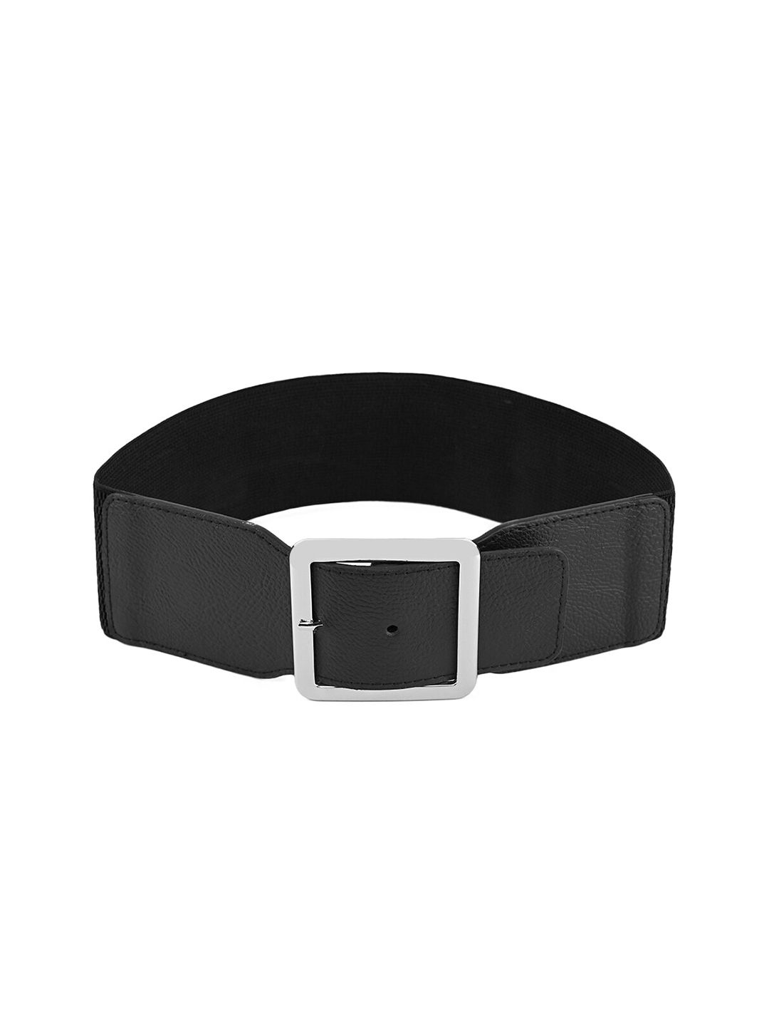 BuckleUp Women Black Textured Belt Price in India