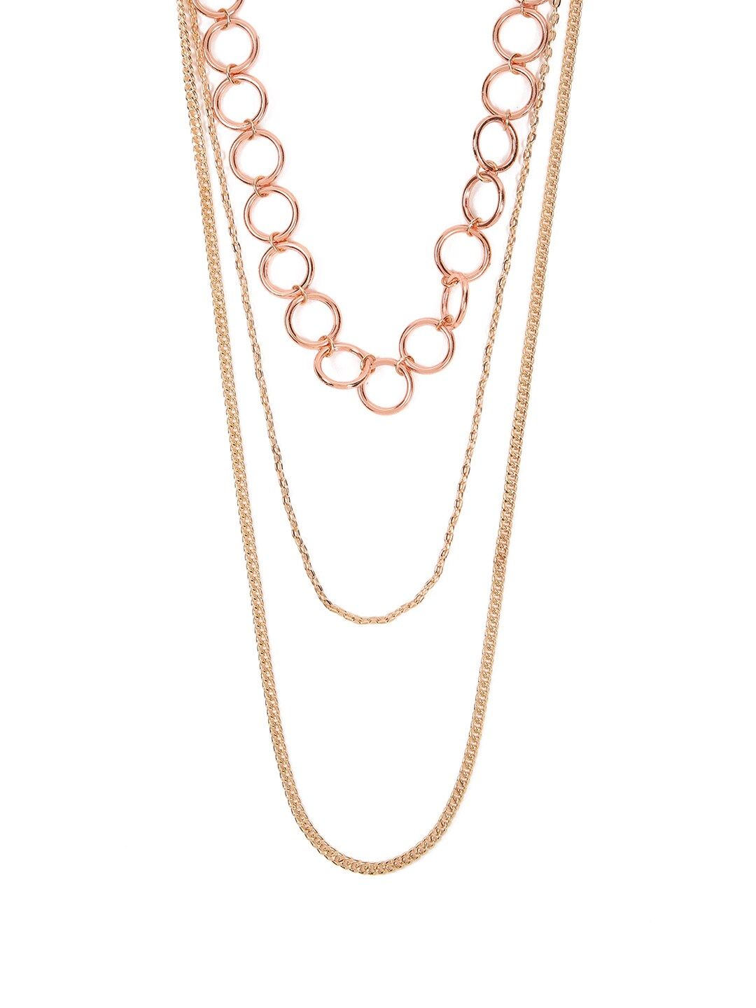 FOREVER 21 Gold-Toned Metal Layered Necklace Price in India