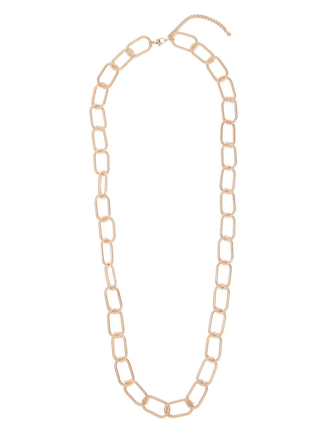 FOREVER 21 Gold-Toned Metal Loop Chain Necklace Price in India