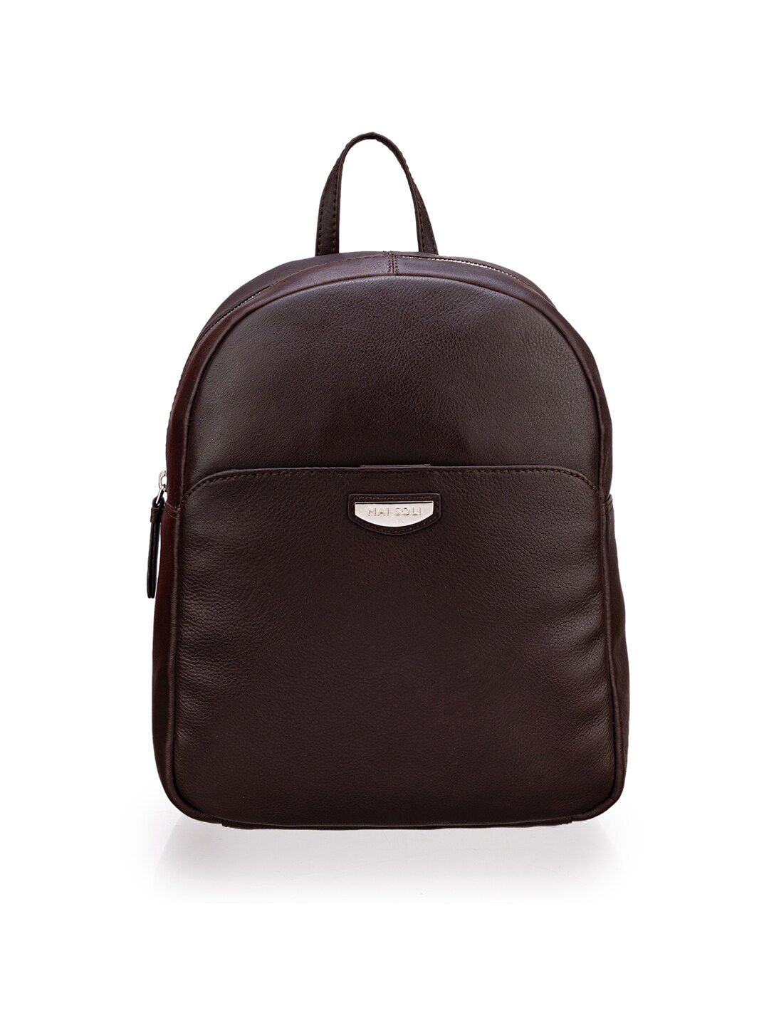 MAI SOLI Women Brown Leather Backpacks Price in India