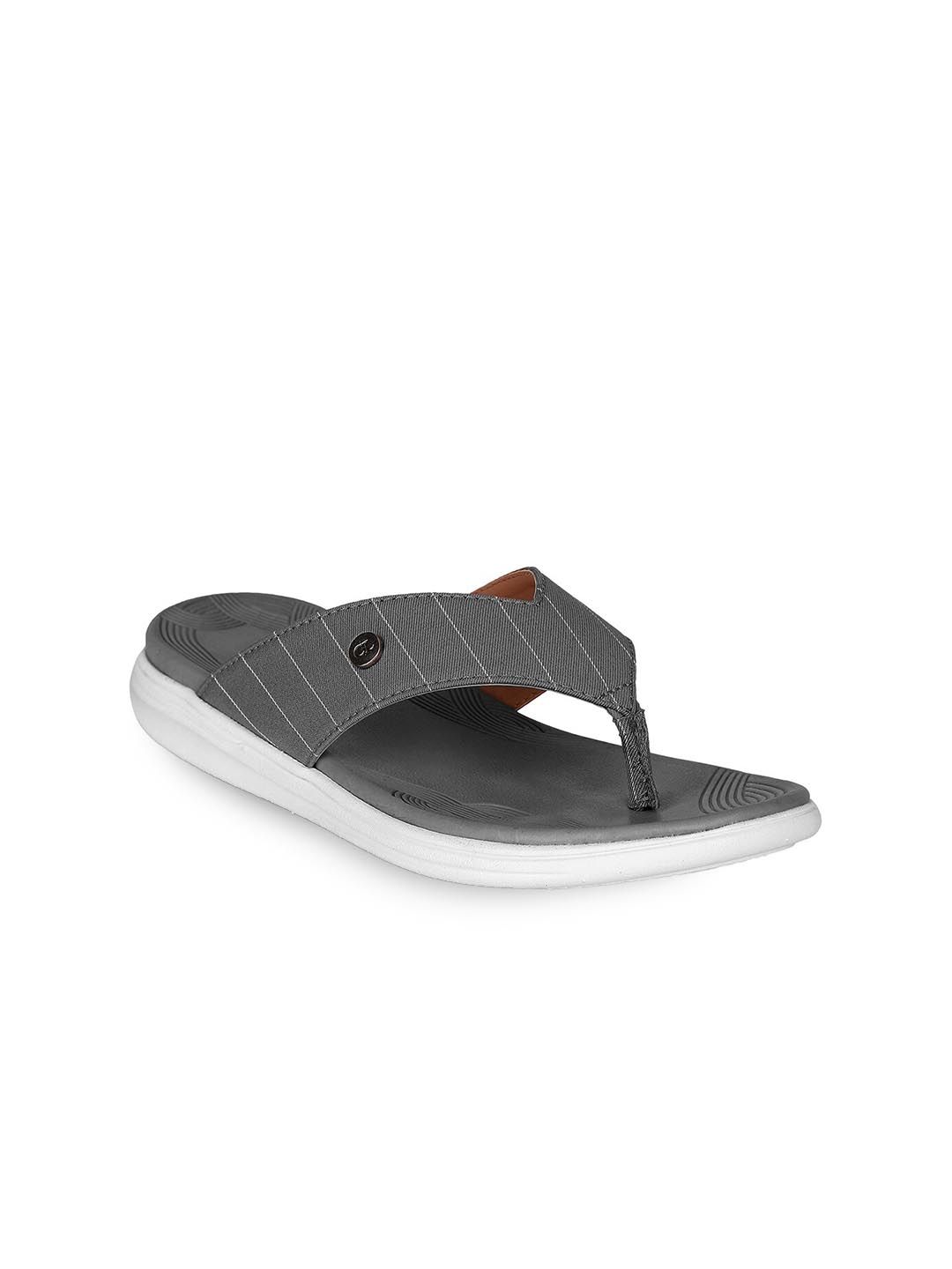 Carlton London sports Women Grey Self Design Thong Flip-Flops Price in India