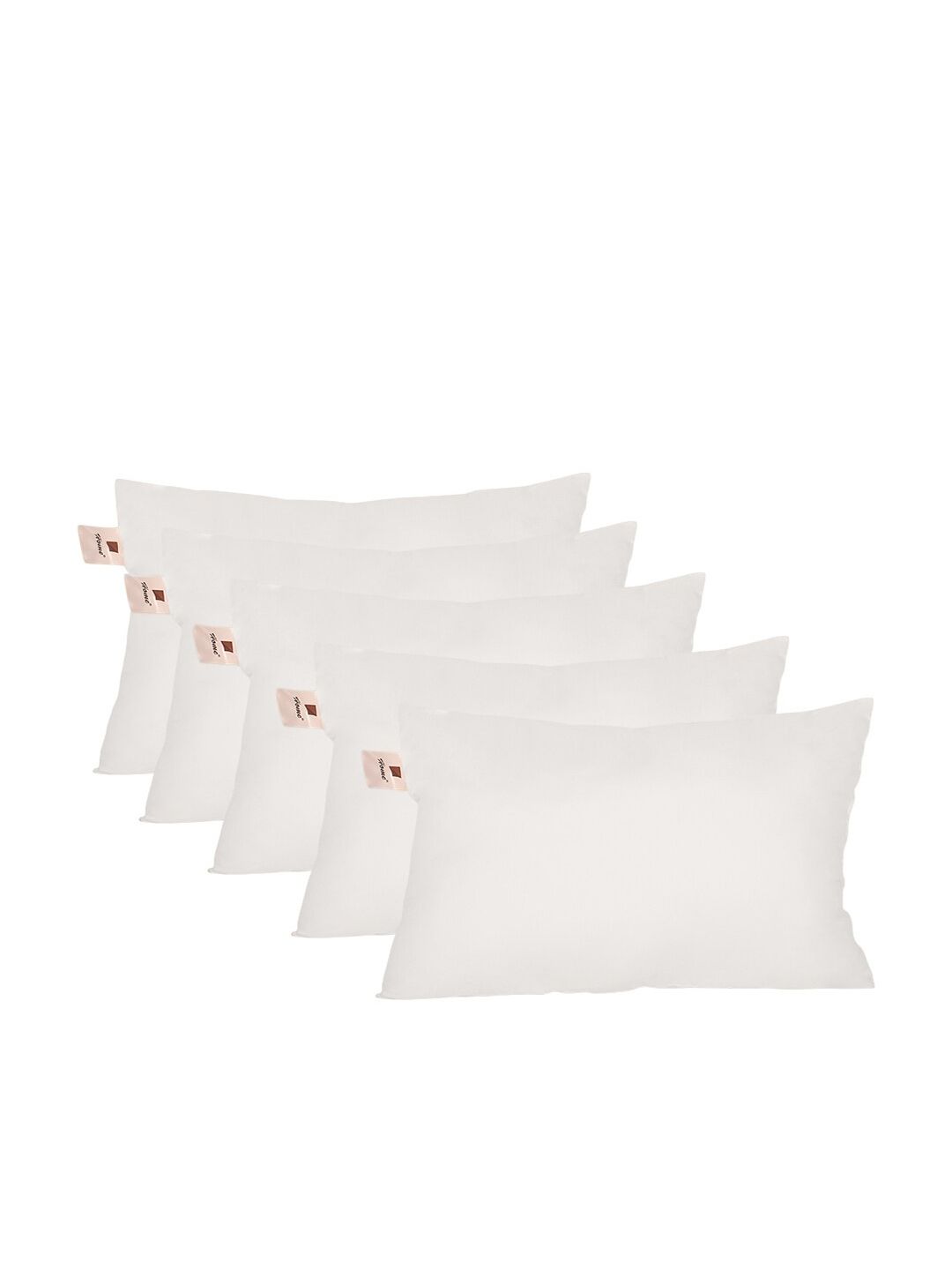 Home Pack of 5 White Solid Micro Cushion Pillows Price in India