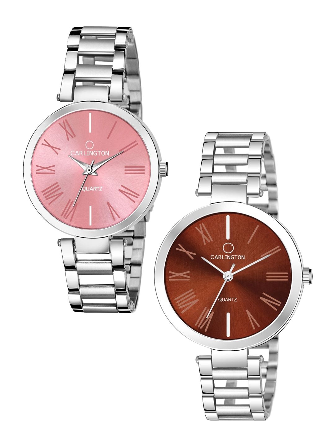 CARLINGTON Women Steel Analogue Watch Combo Price in India