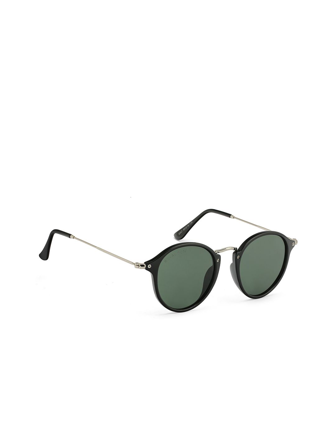 ROYAL SON Unisex Green Lens & Black Round Sunglasses with UV Protected Lens CHI00103-C7-R1 Price in India