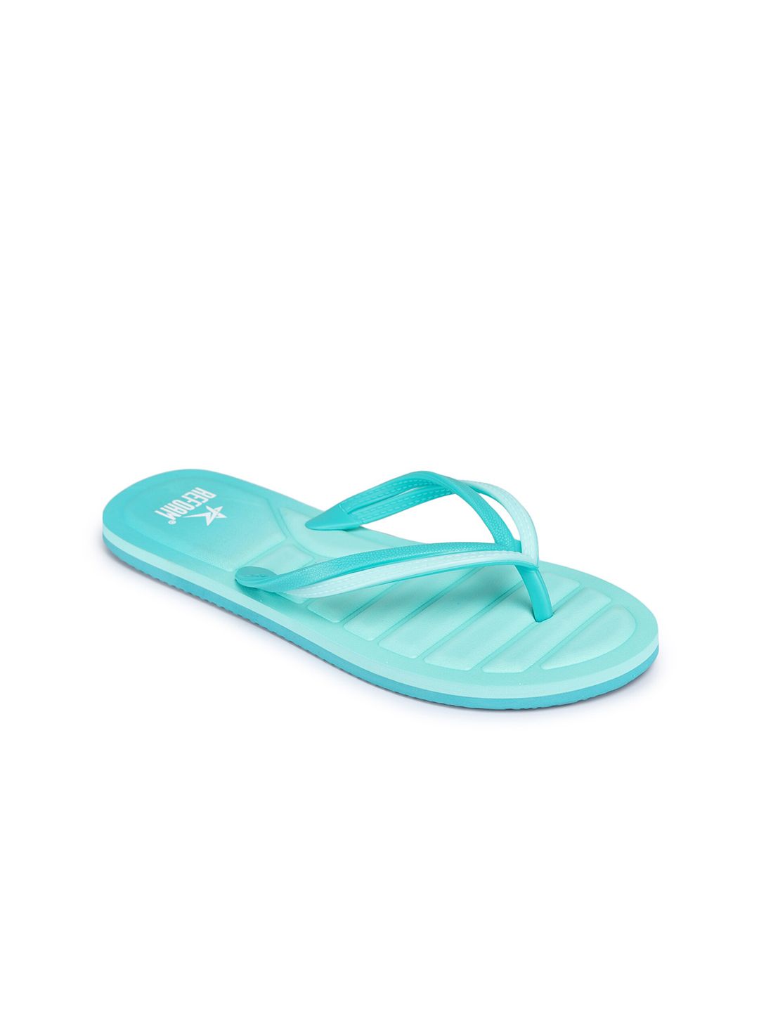 REFOAM Women Sea Green Striped Thong Flip-Flops Price in India