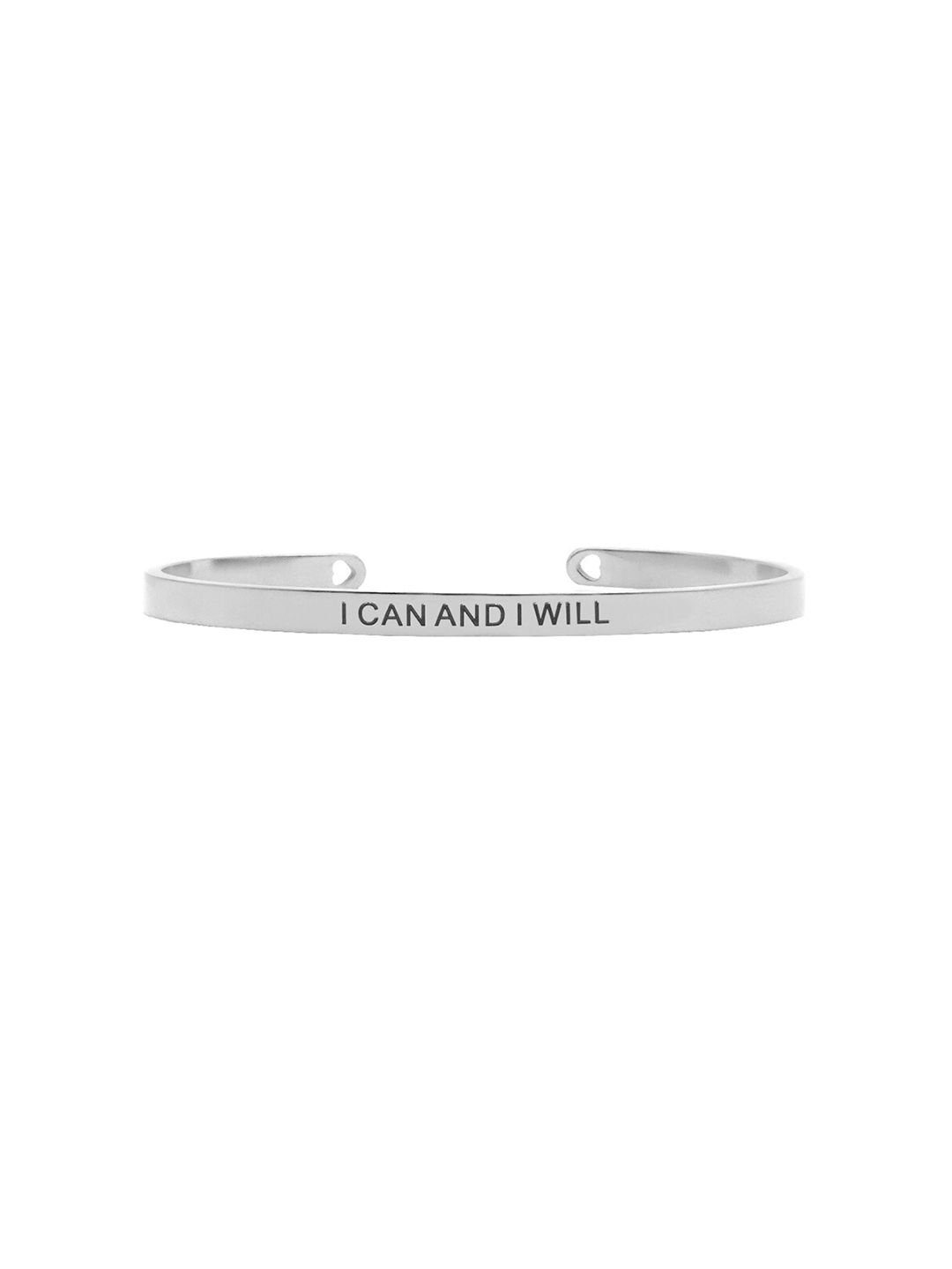 JOKER & WITCH Silver-Plated Stainless Steel Mantra Band Price in India