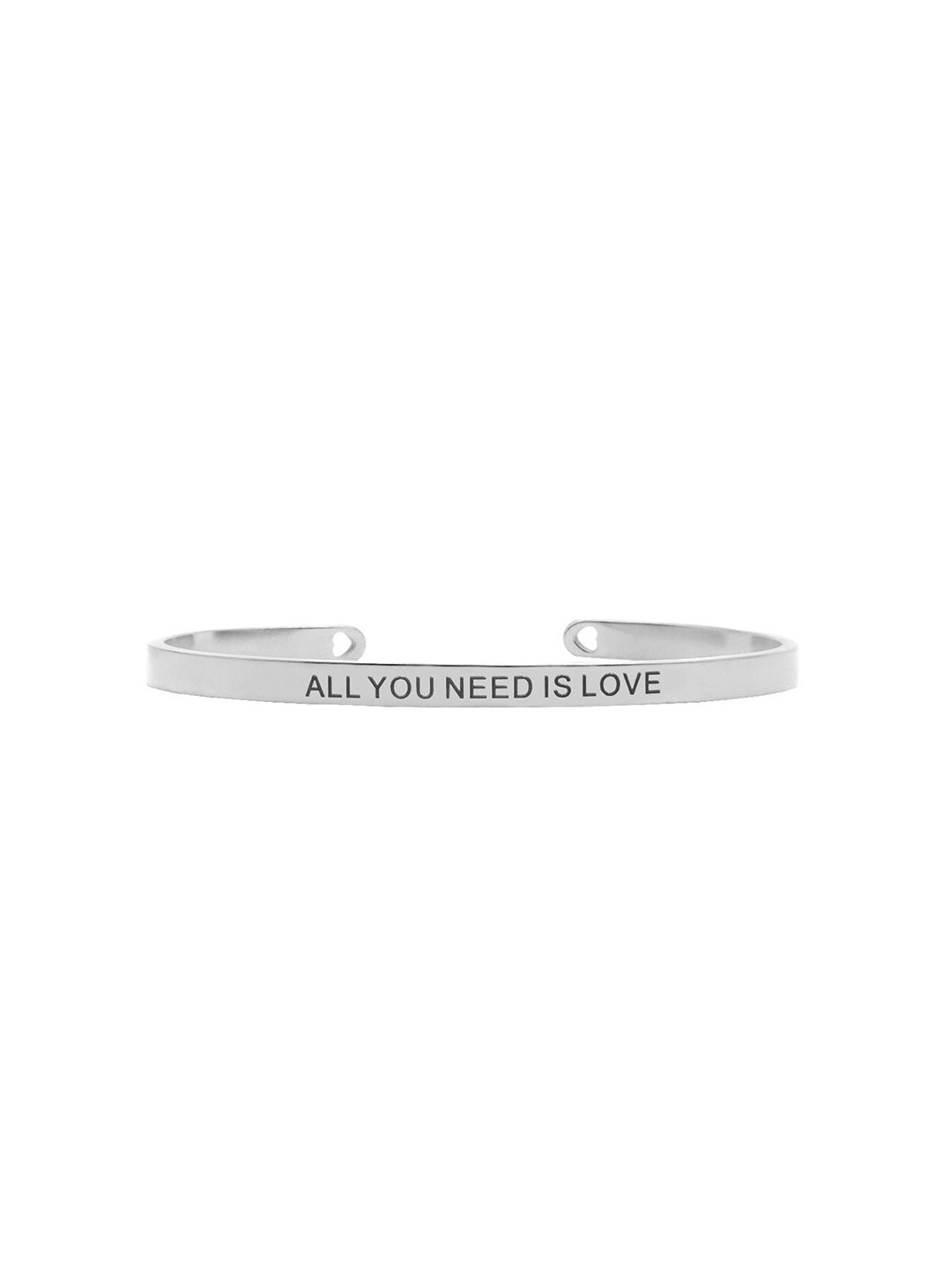 JOKER & WITCH Silver-Plated Stainless Steel Mantra Band Price in India
