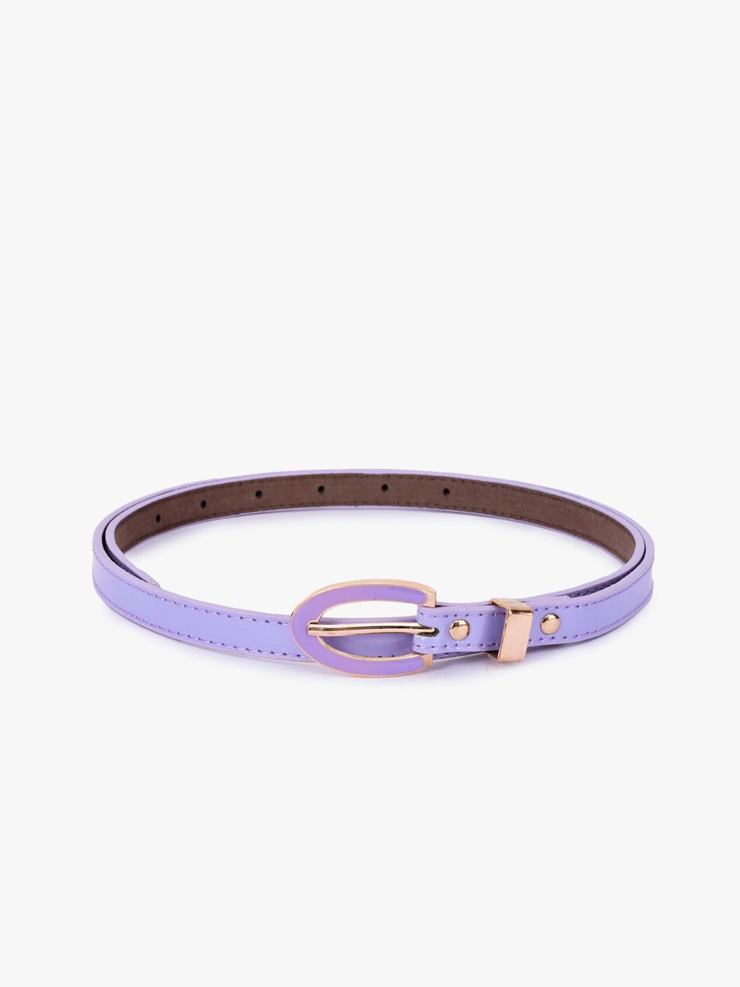 BuckleUp Women Purple & Gold-Toned Textured Belt Price in India