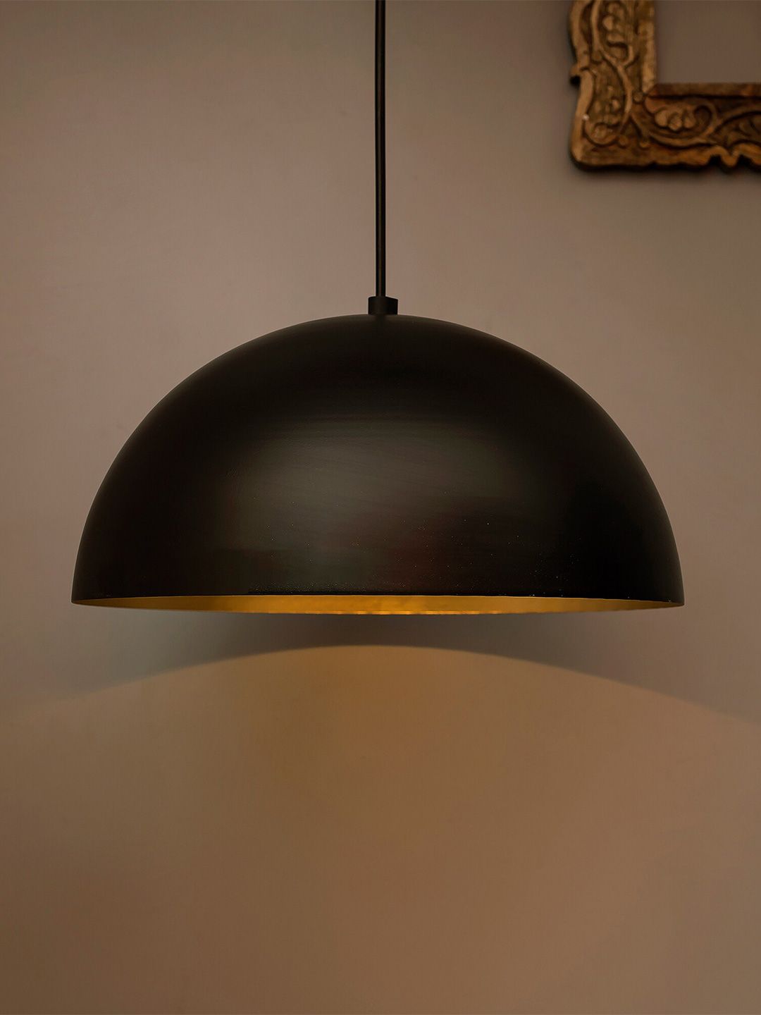 Homesake Black Solid Contemporary Smart Hanging Lamp Price in India