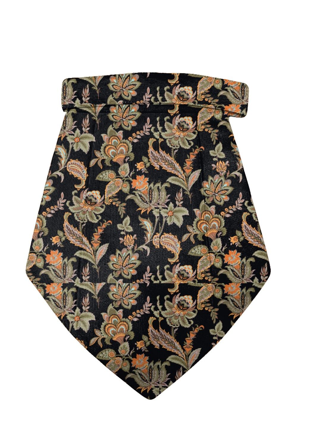 Blacksmith Black & Green Printed Cravat