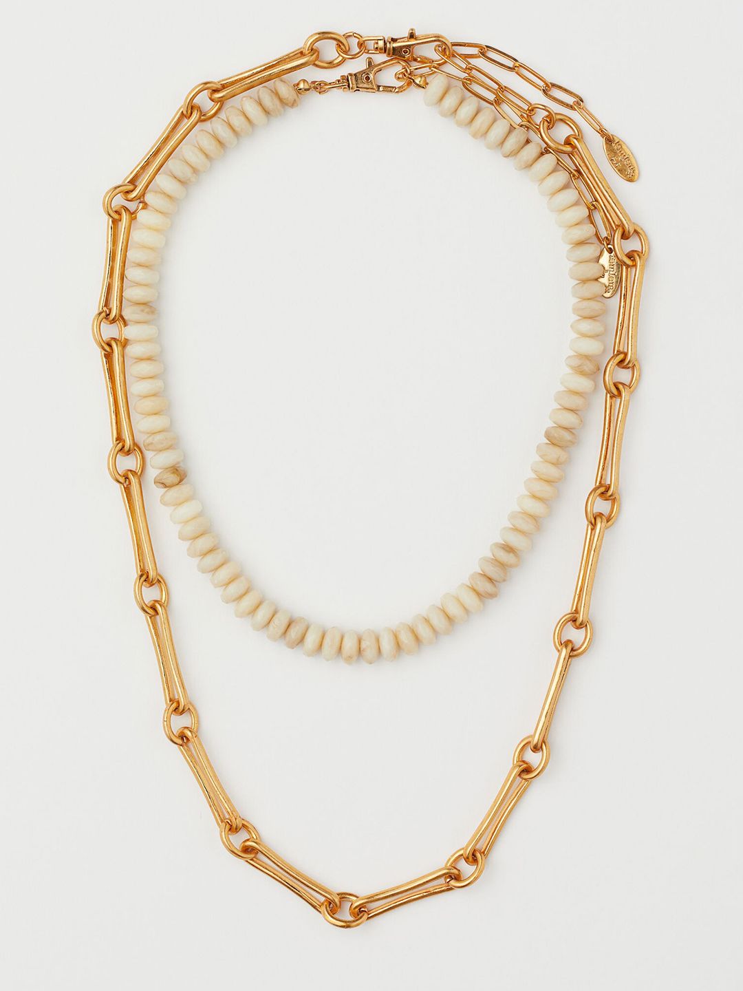 H&M 2-Pack Gold & Beige Necklaces Price in India