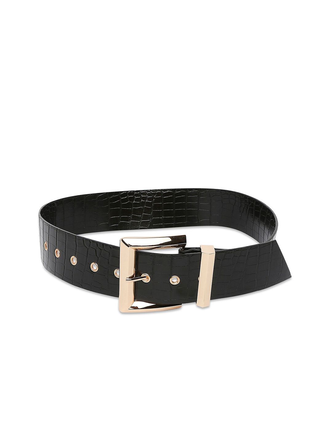 20Dresses Women Black & Gold-Toned Textured Belt Price in India