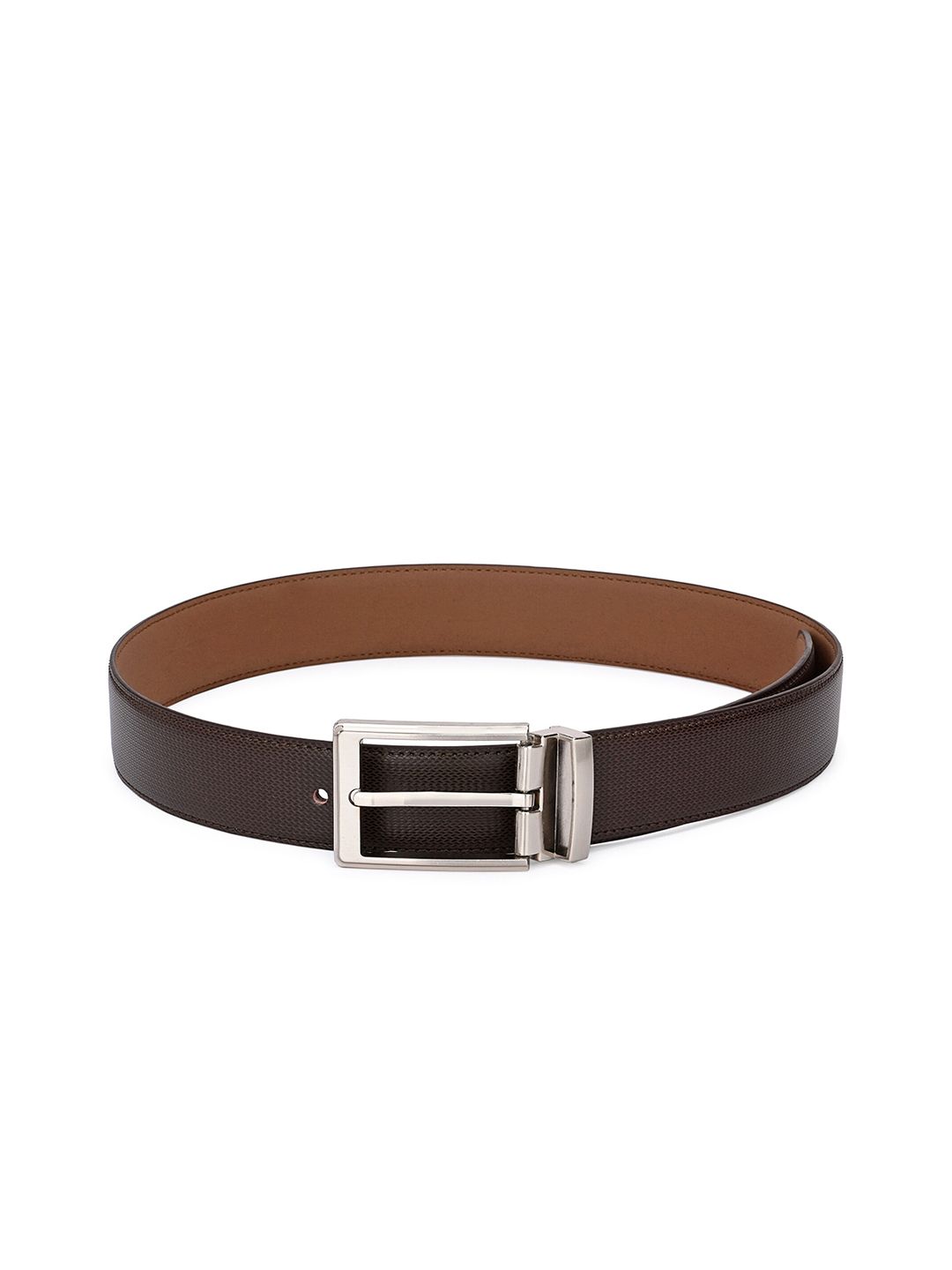 Calvadoss Women Brown & Silver-Toned Textured Belt Price in India