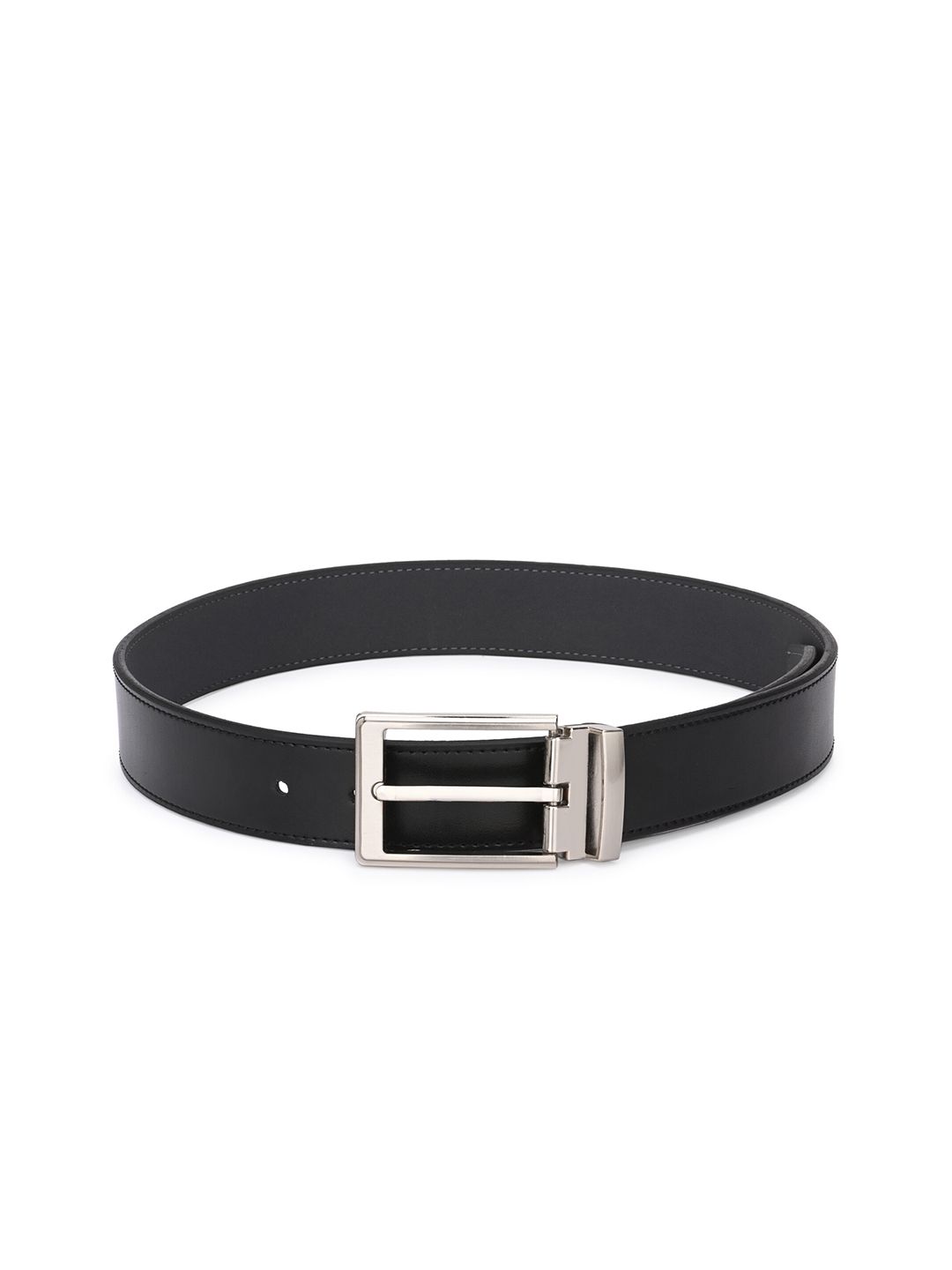 Calvadoss Women Black & Silver-Toned Textured Belt Price in India