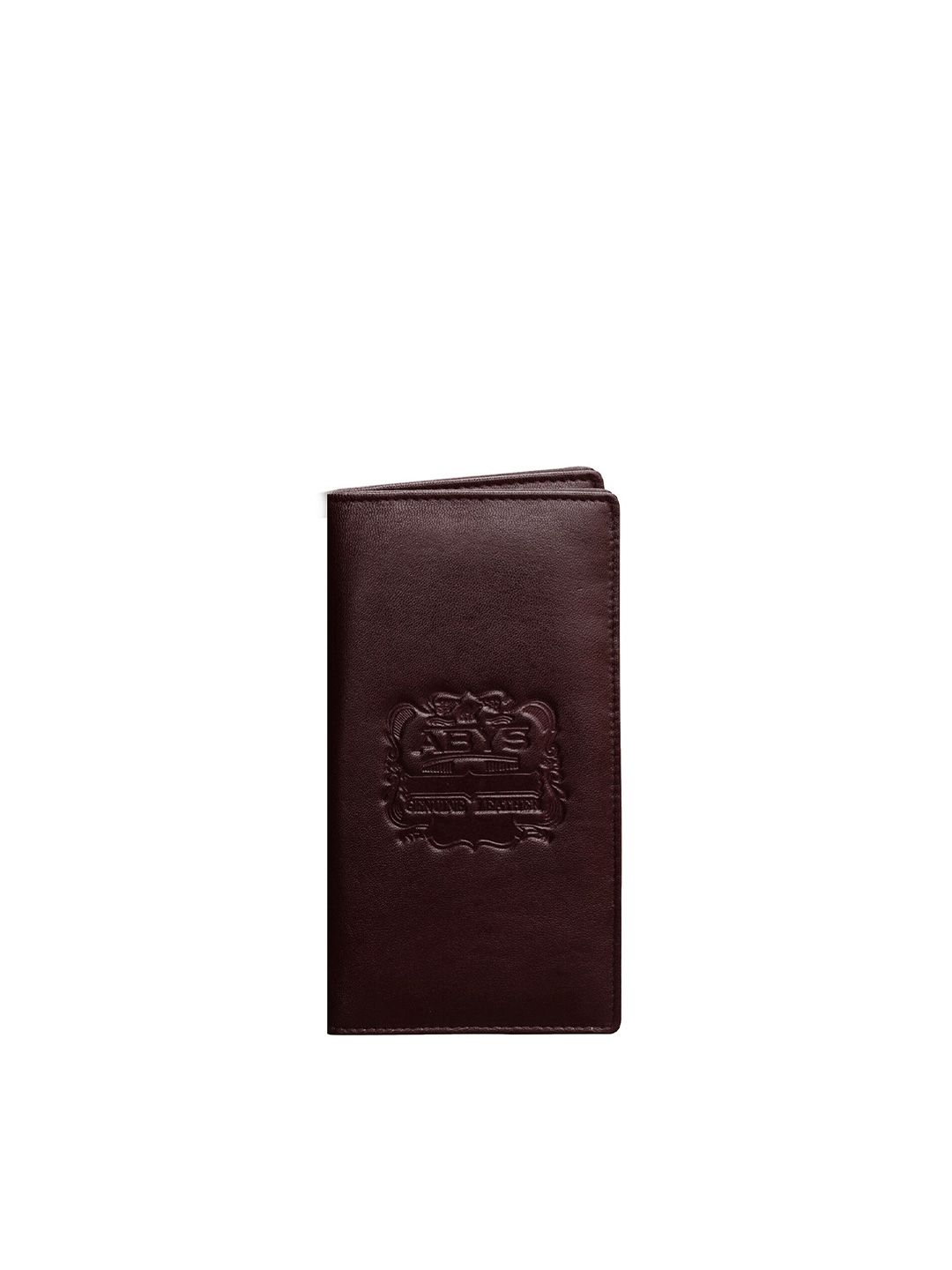 ABYS Unisex Coffee Brown & Black Textured Leather Card Holder Price in India
