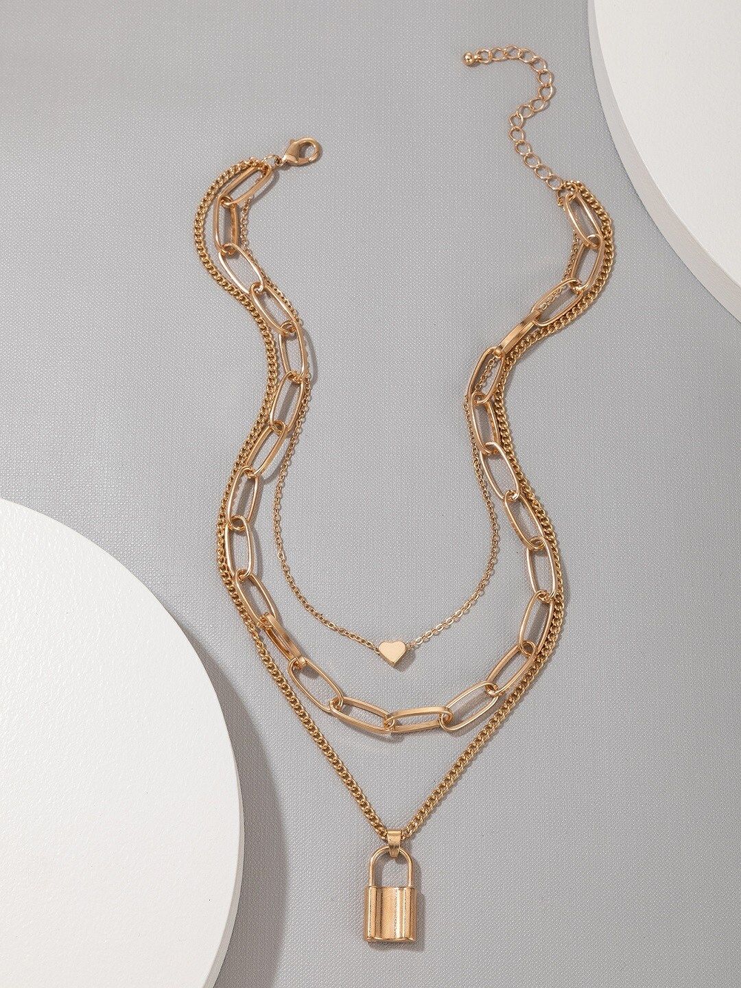 OOMPH Gold-Toned Alloy Layered Chain Price in India