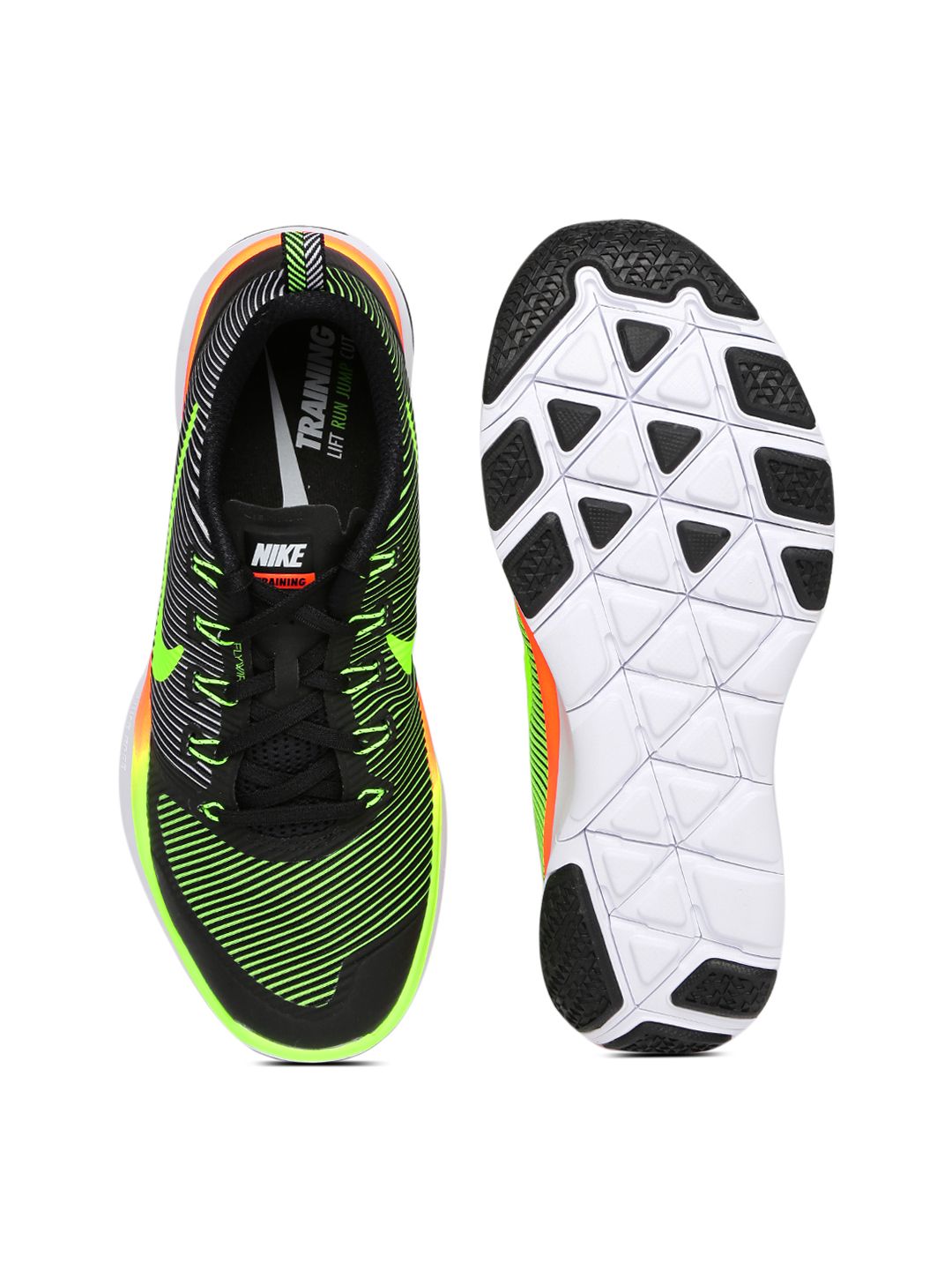 Buy Nike Men Black & Fluorescent Green Free Train Versatility