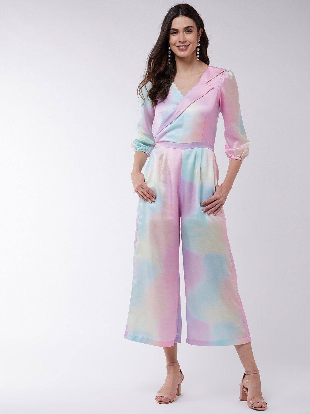 Zima Leto Women Multicoloured Printed Culotte Jumpsuit Price in India