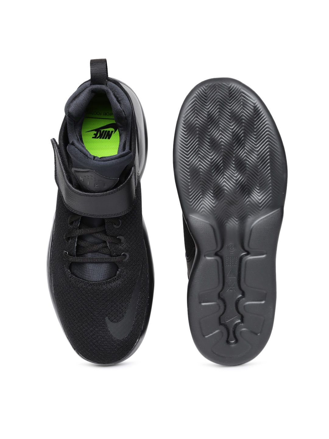 nike men black kwazi mid top sneakers