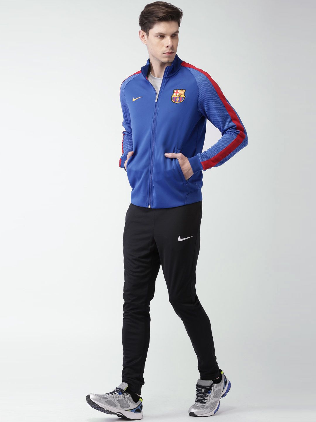 Buy Nike Blue FCB Football Jacket - Jackets for Men 1421384 | Myntra