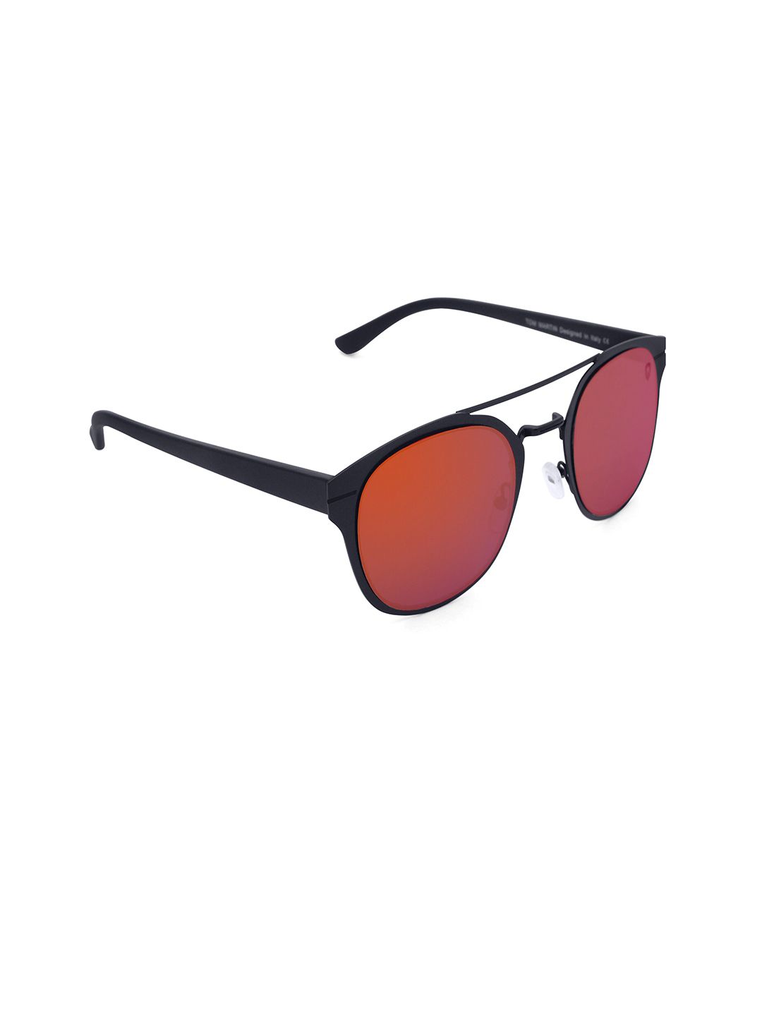 Tom Martin Unisex Orange Lens & Black Wayfarer Sunglasses TM-1719SM-B-MORG Price in India