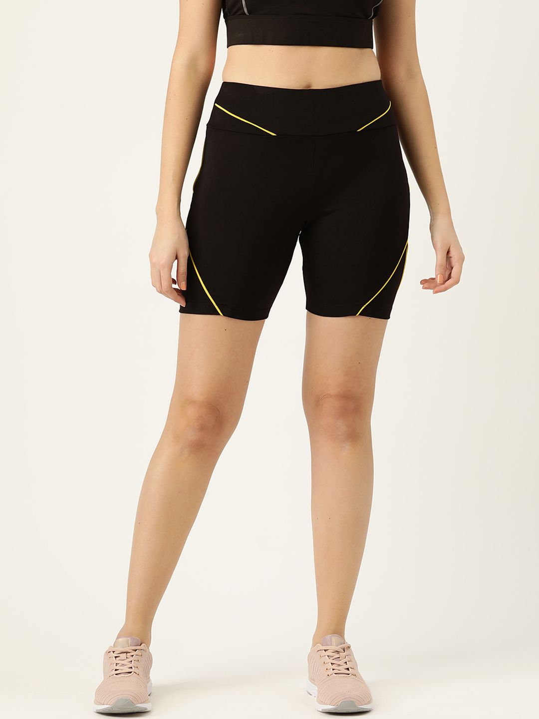 DressBerry Women Black Solid Sports Shorts Price in India