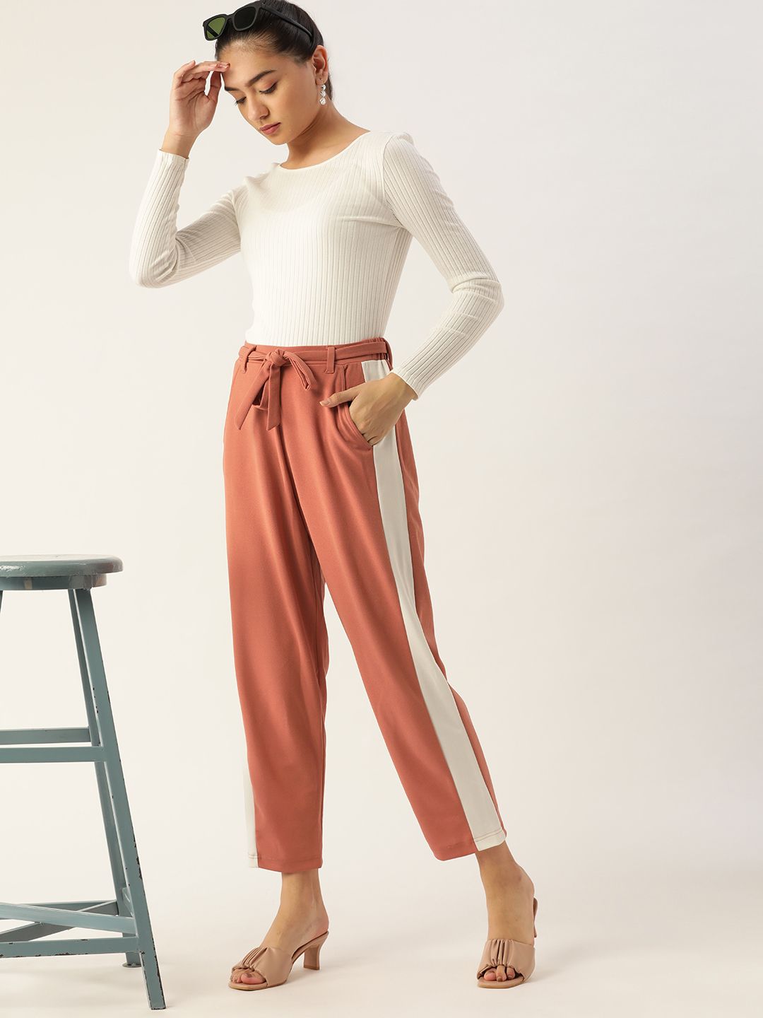 DressBerry Women Pink Trousers Price in India
