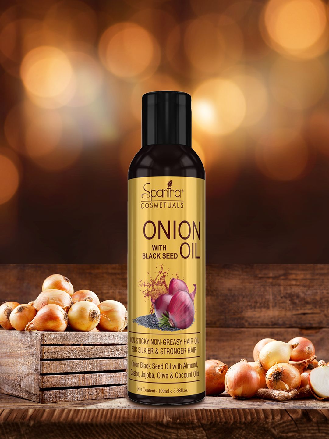 Spantra Unisex Pack of 2 Red Onion Black Seed Hair Oil 200 ml