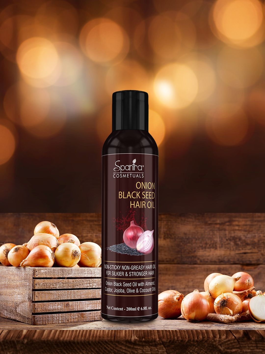 Spantra Unisex Pack of 2 Onion Black Seed Hair Oil 400 ml