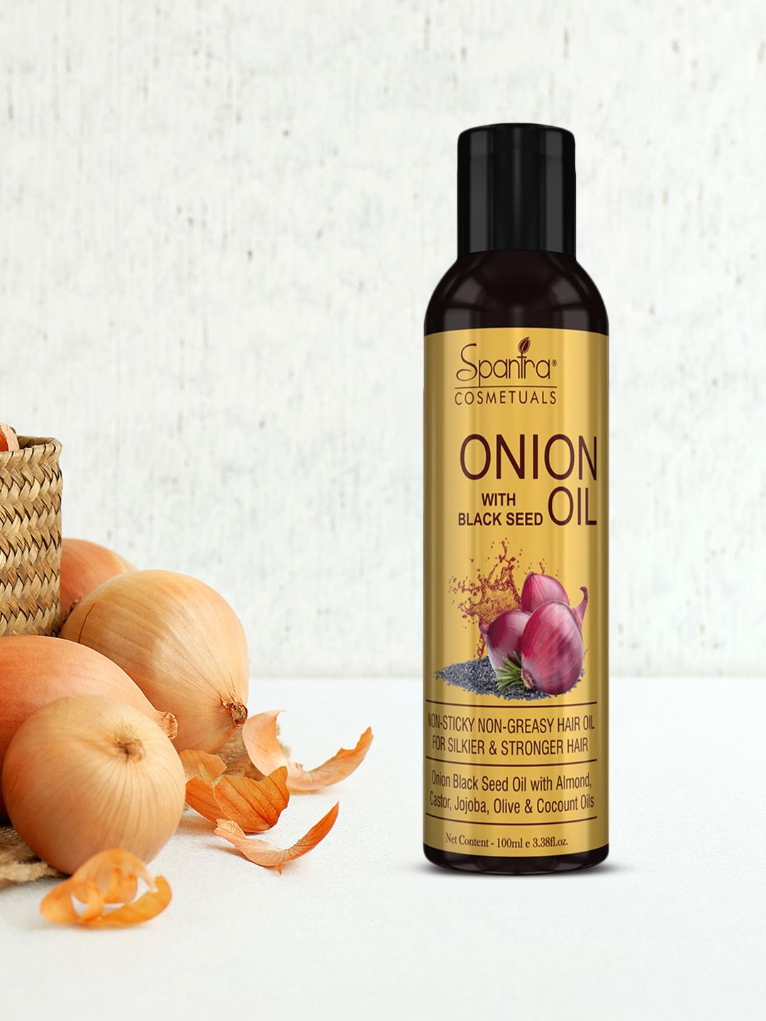 Spantra Set of 3 Red Onion Black Seed Hair Oil - 100 ml each Price in India
