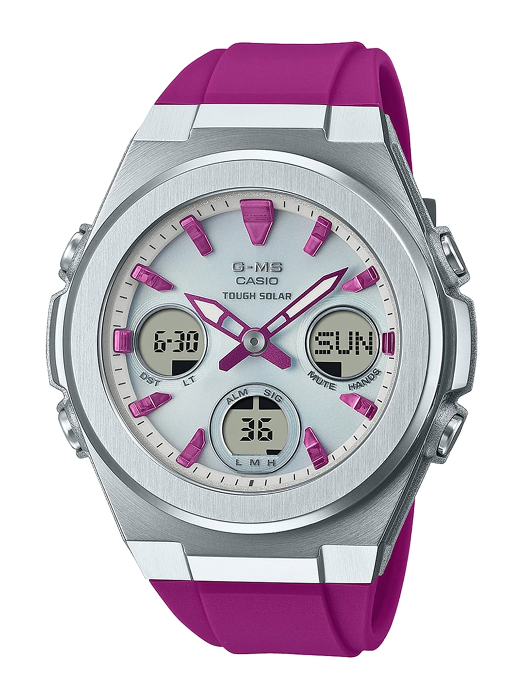 CASIO Women Silver-Toned & Purple Analogue Watch Price in India