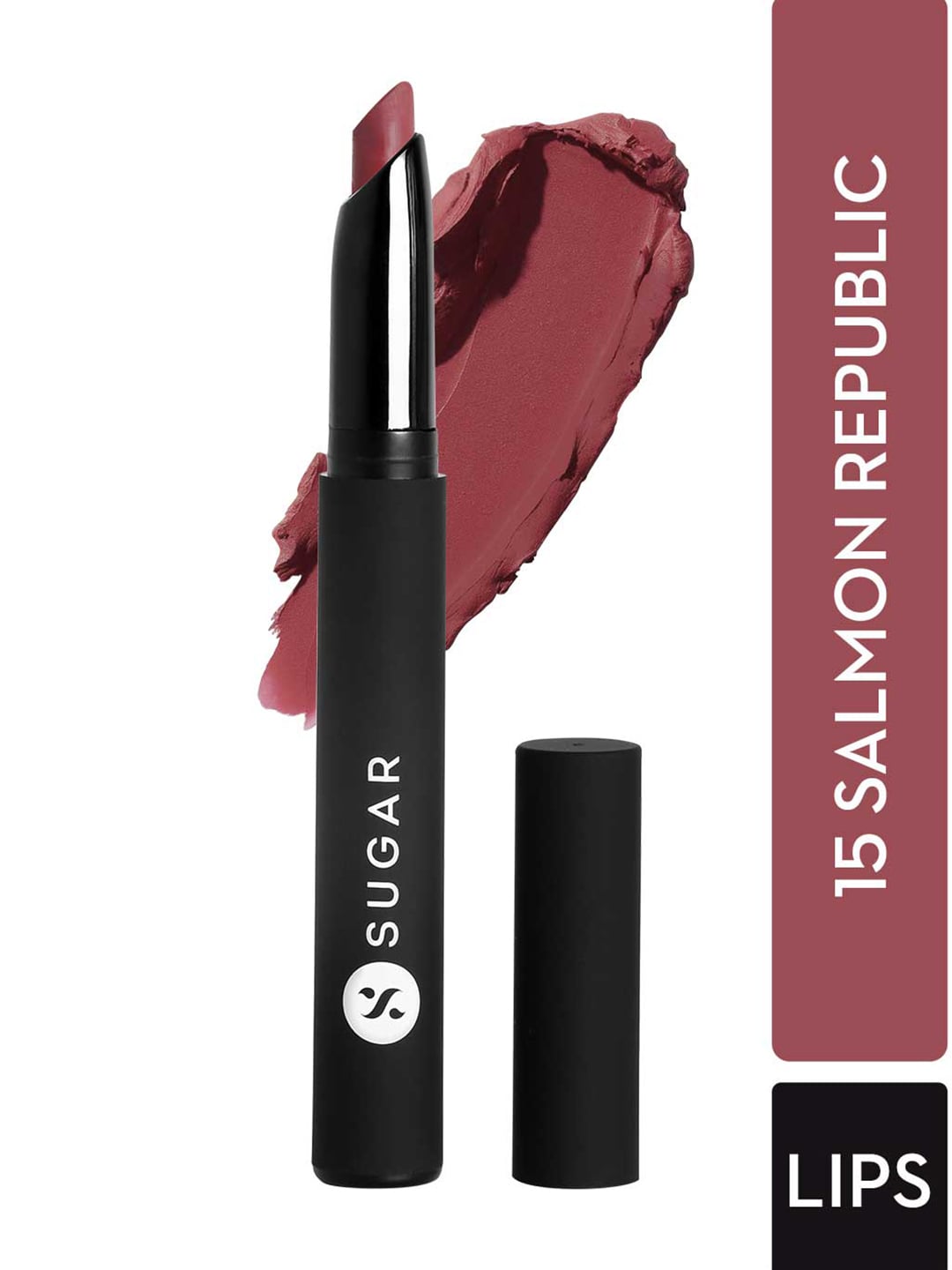 SUGAR Matte Attack Transferproof Lipstick - 15 Salmon Republic Price in India