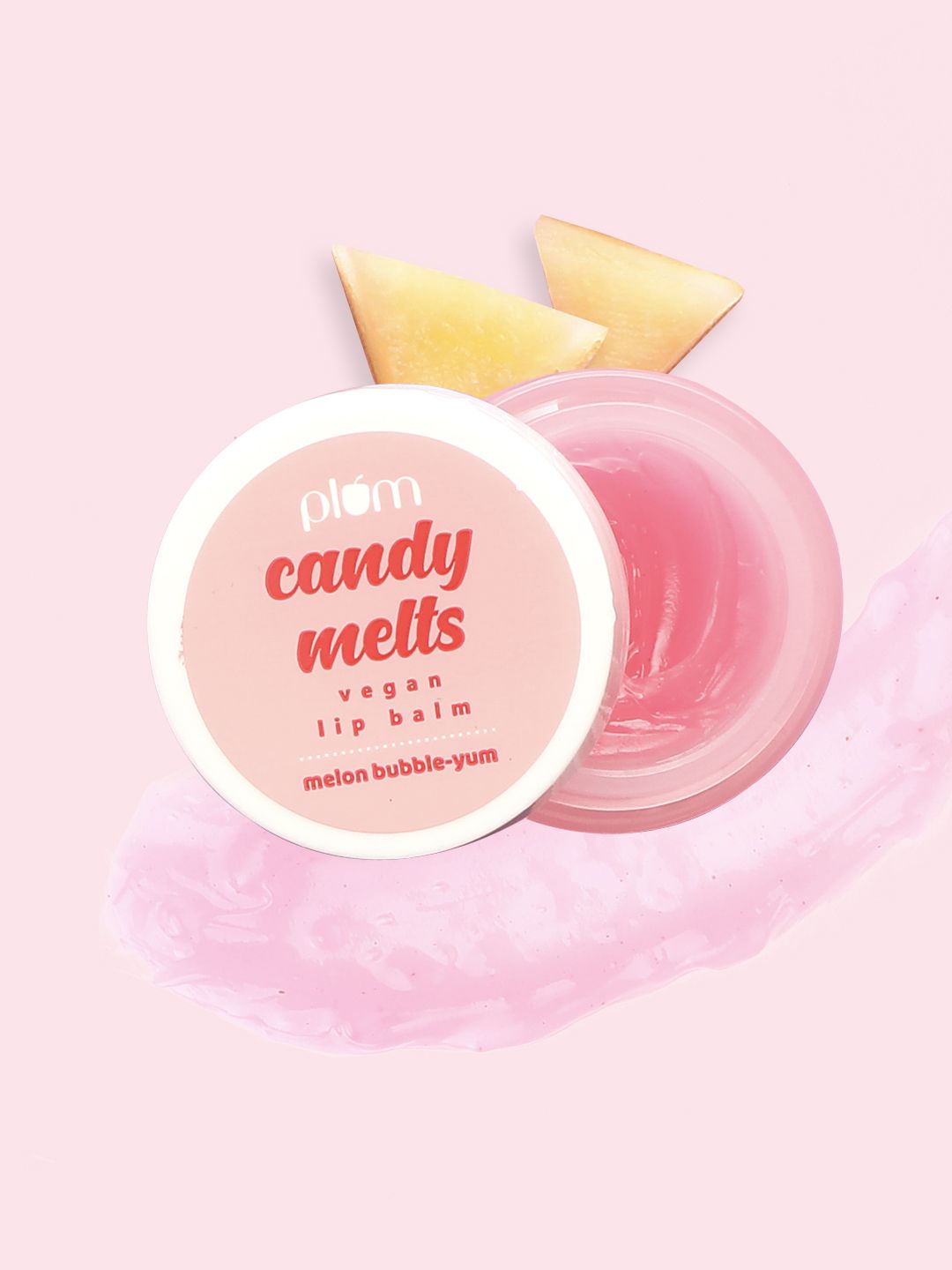 Plum Candy Melts Vegan Lip Balm with Cocoa Butter - Melon Bubble Yum - 12g Price in India