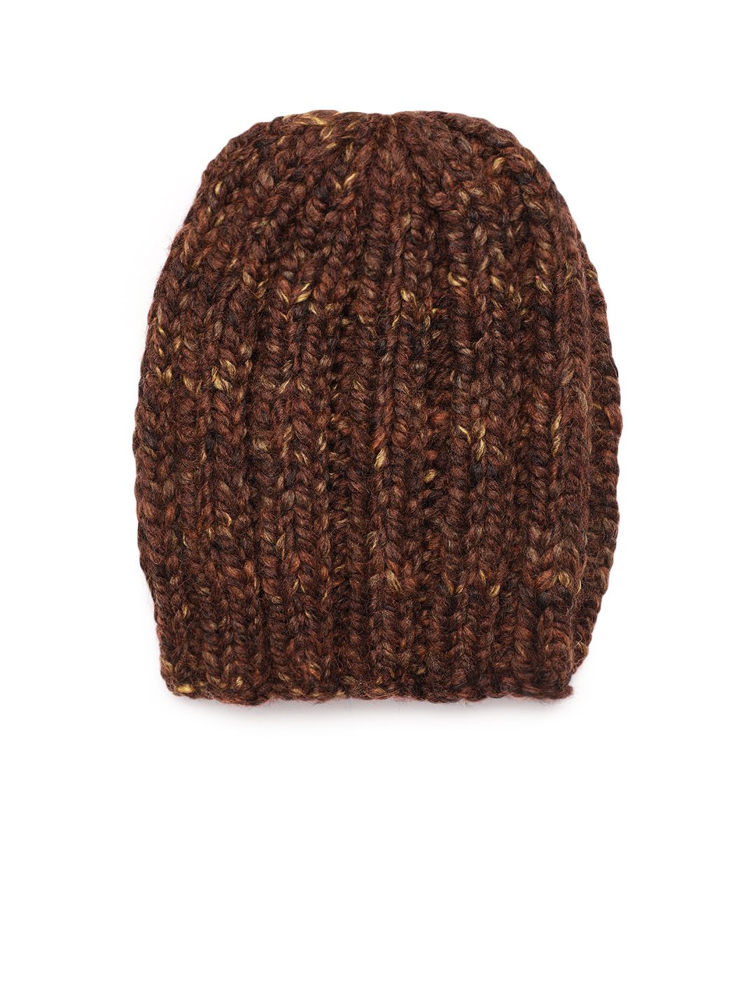 Magic Needles Unisex Brown Handknitted Beanie Price in India