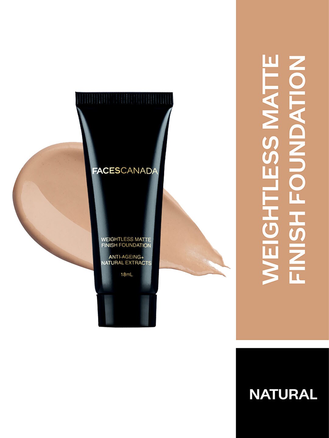 FACES CANADA Weightless Matte Finish Mini Foundation Natural 02 18ml Price in India