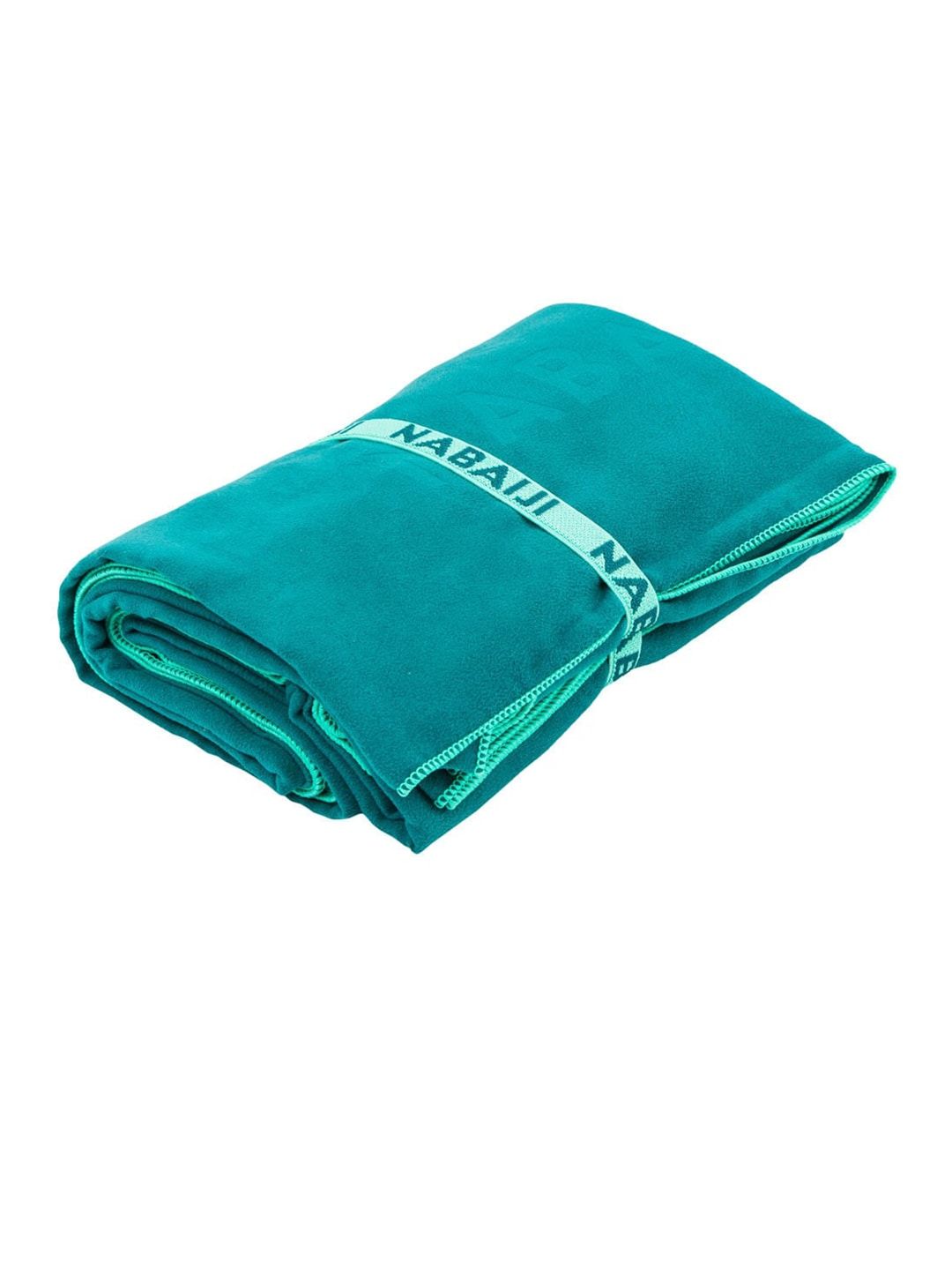 Nabaiji By Decathlon Unisex Green Solid Quick Dry Ultra-Compact 210 GSM Bath Towel Price in India