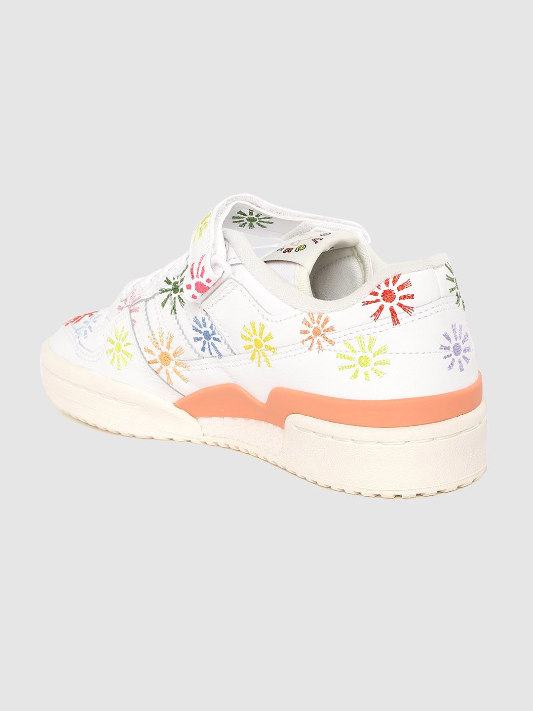 Buy ADIDAS Originals Men White & Pink Floral Embroidered Forum Low Pride  Leather Sneakers - Casual Shoes for Men 14270518 | Myntra