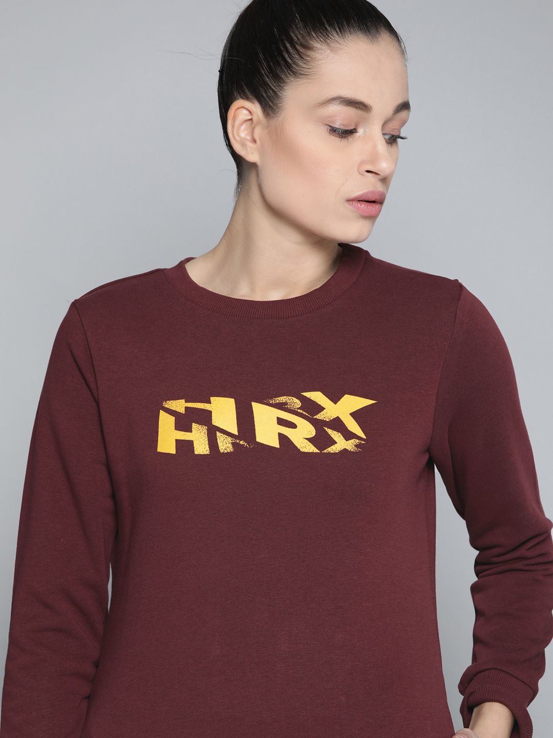 HRX By Hrithik Roshan Lifestyle Women Port Royale Rapid-Dry Brand Carrier Sweatshirt Price in India