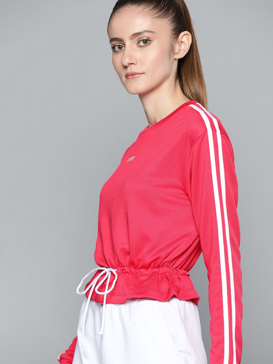 HRX By Hrithik Roshan Lifestyle Women Hot House Pink Rapid-Dry Solid Sweatshirts Price in India