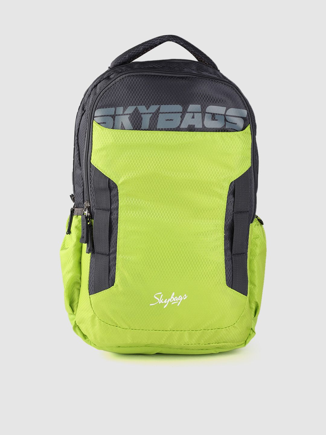 Skybags Unisex Green & Grey Colourblocked Backpack with Daisy Chains Price in India