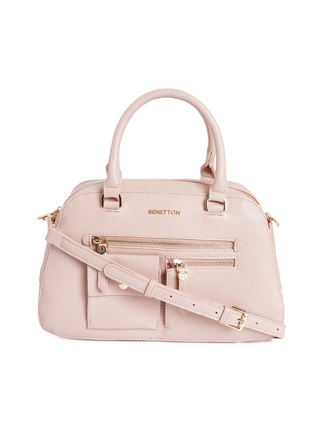 United Colors of Benetton Beige Solid Shoulder Bag Price in India