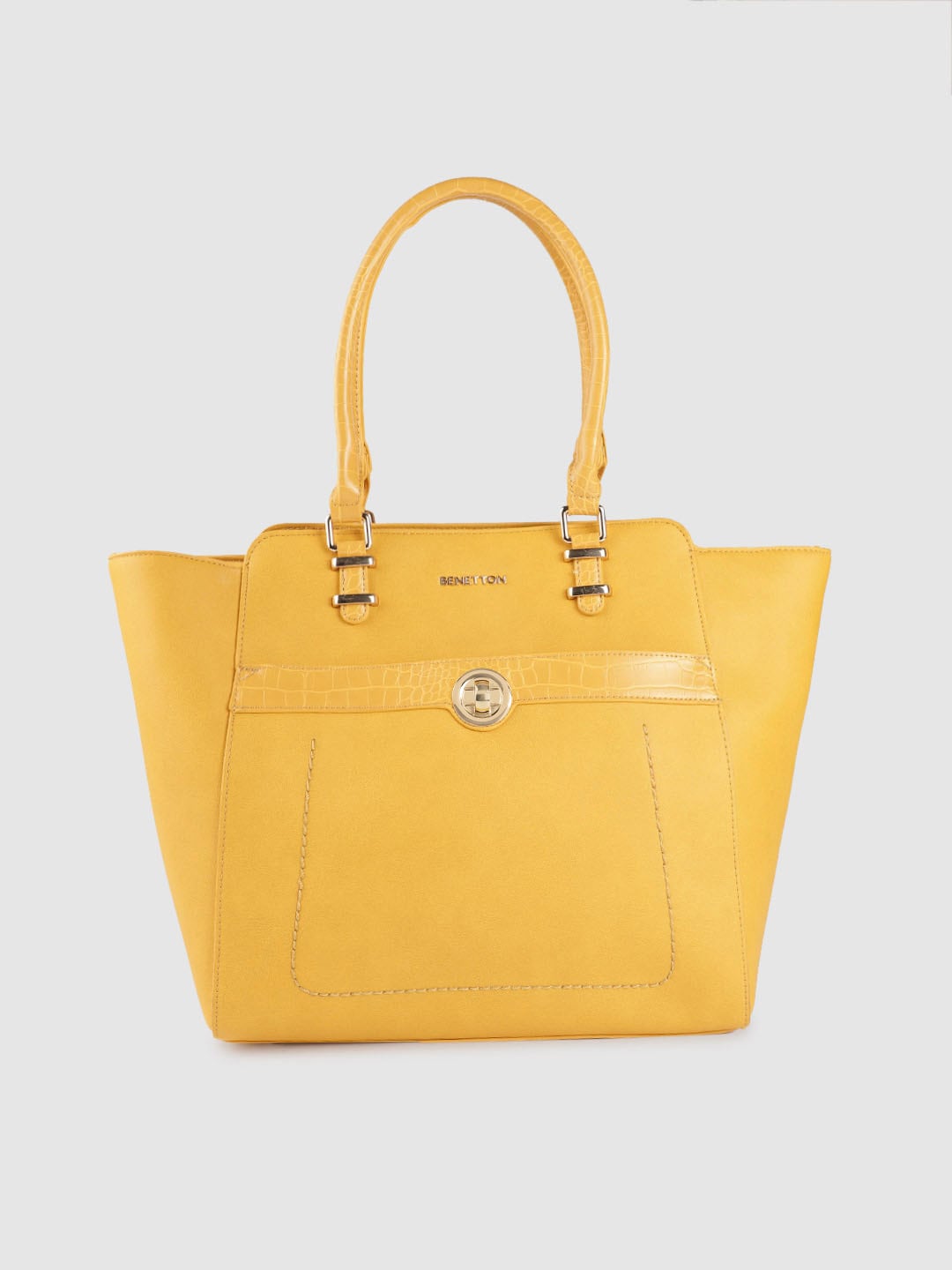 United Colors of Benetton Women Yellow Shoulder Bag Price in India