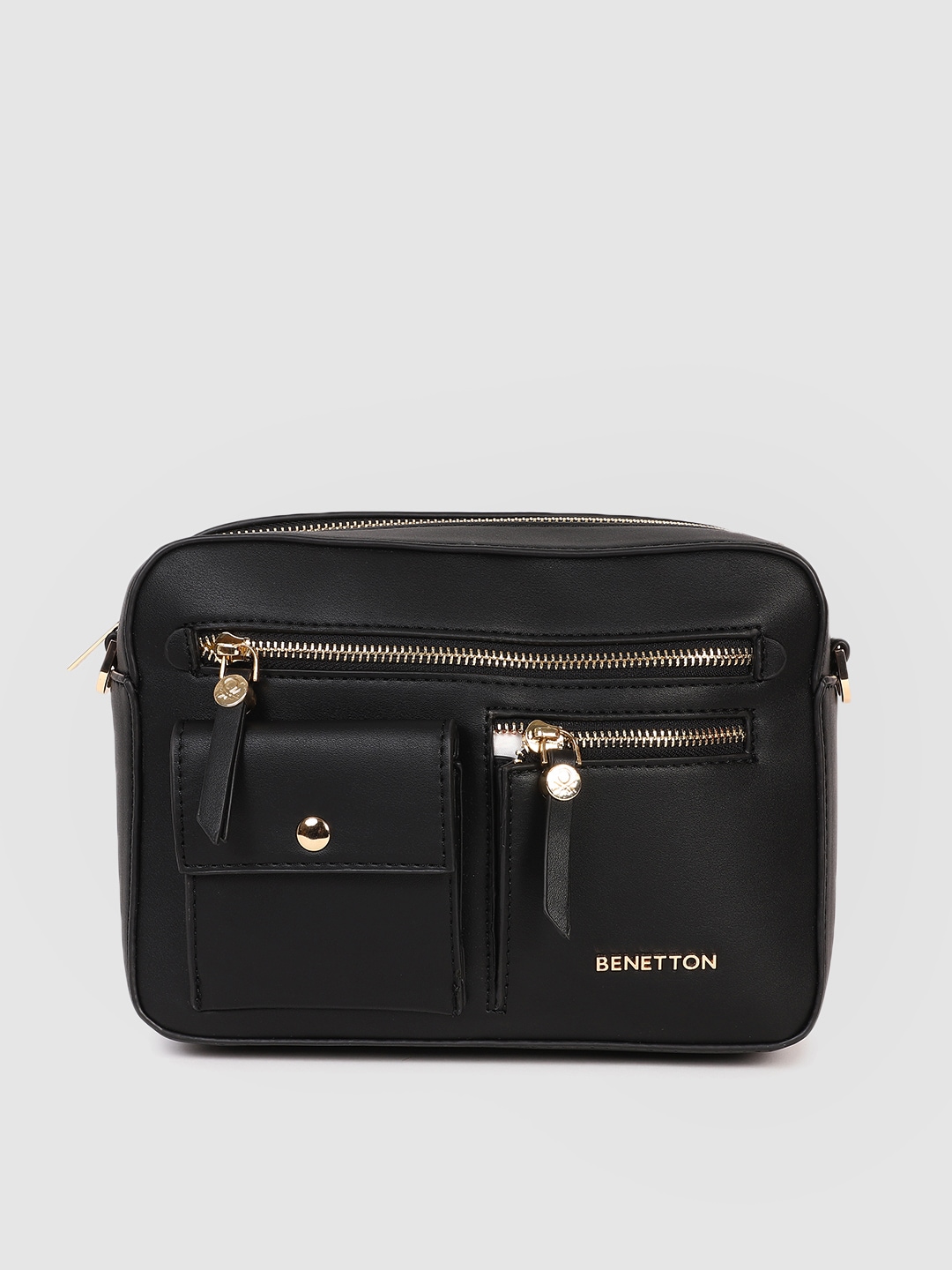 United Colors of Benetton Black Sling Bag Price in India