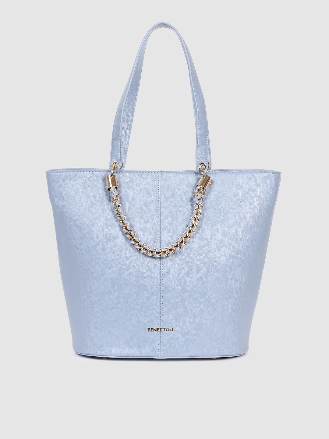 United Colors of Benetton Blue Structured Shoulder Bag Price in India