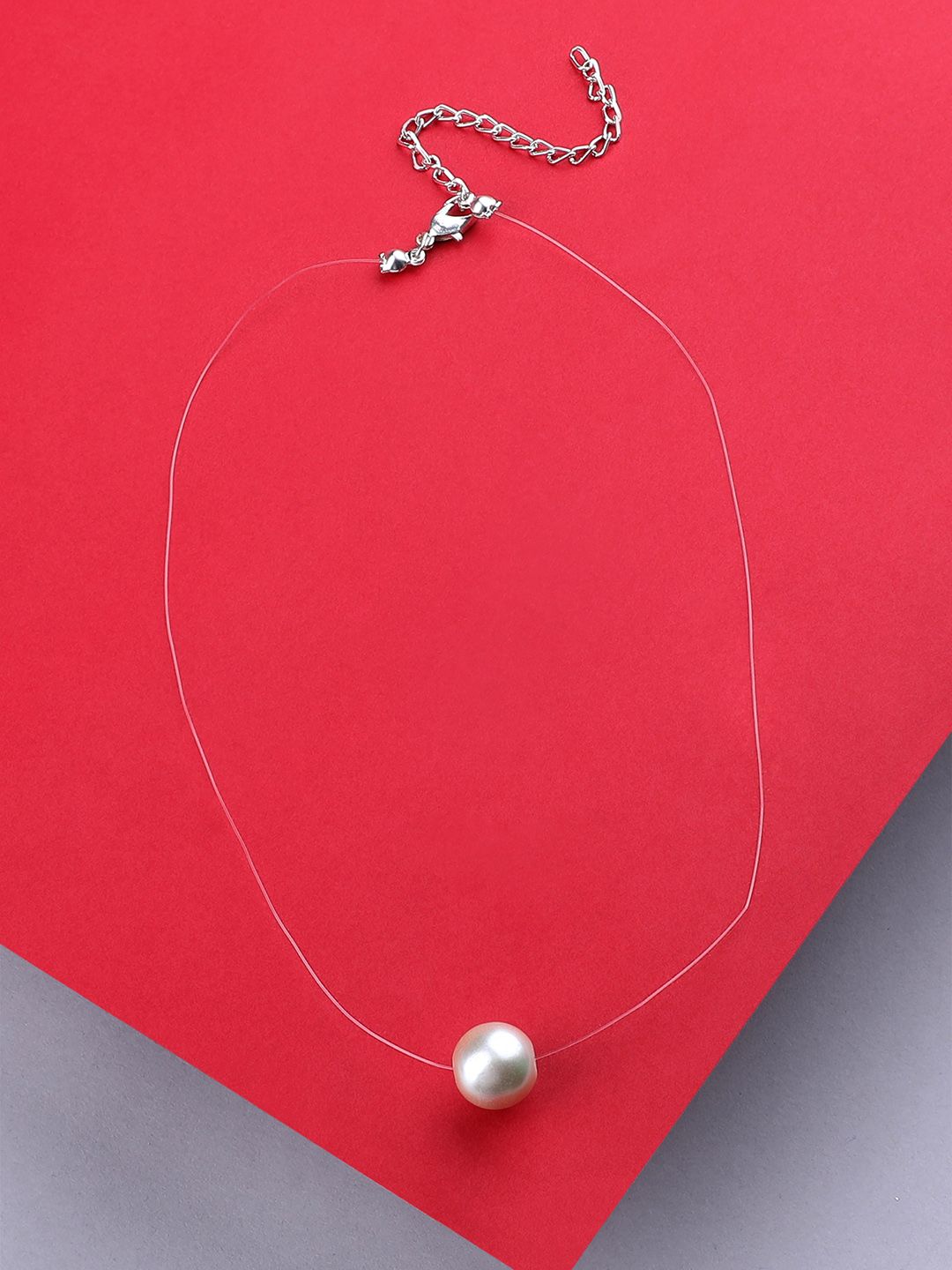 Buy Zaveri Pearls Silver-Plated Invisible String Magic Floating