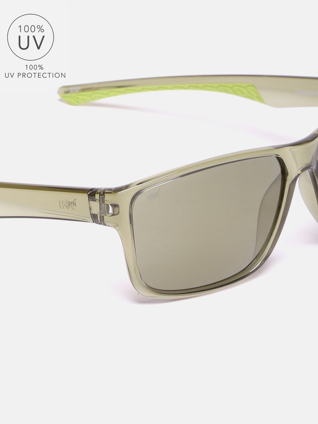 HRX by Hrithik Roshan Green Rectangle Sunglasses with UV Protected Lens MFB-PN-CY-82117-C2 Price in India