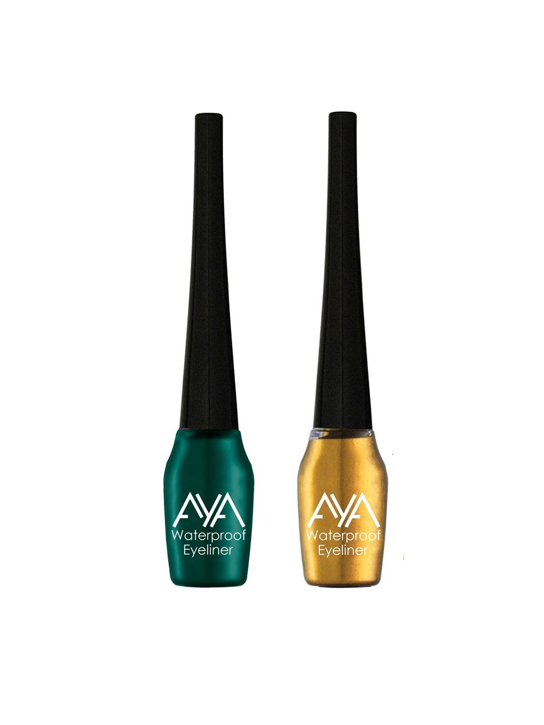 AYA Set of 2 Waterproof Eyeliner - Green & Golden - 5 ml each Price in India
