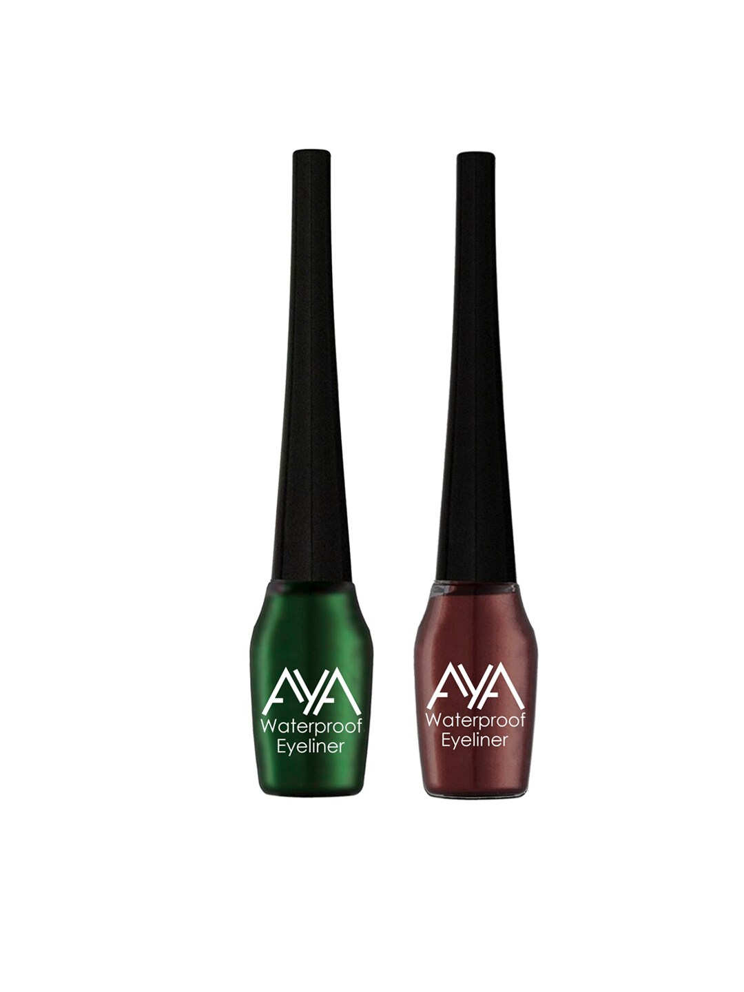 AYA Set of 2 Green and Brown Waterproof Eyeliner 5ml Each Price in India